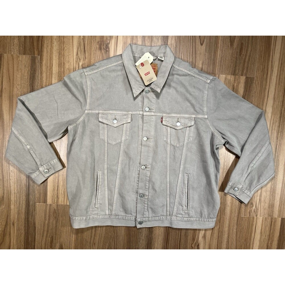 Levi Denim Trucker Standard Fit, Khaki Mens Size XXL